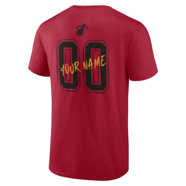 Miami Heat Red Hustle Custom T-Shirt