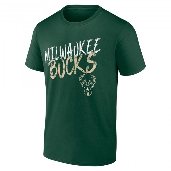 Milwaukee Bucks Hunter Green Hustle Custom T-Shirt