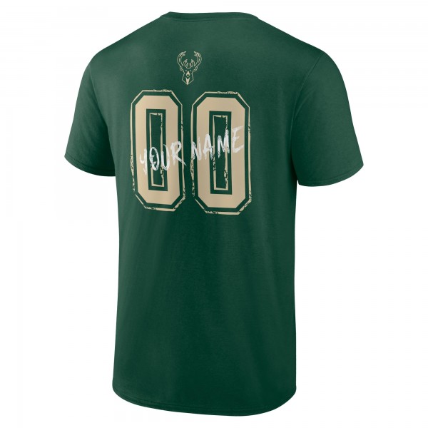 Milwaukee Bucks Hunter Green Hustle Custom T-Shirt