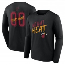 Miami Heat Black Hustle Custom Long Sleeve T-Shirt