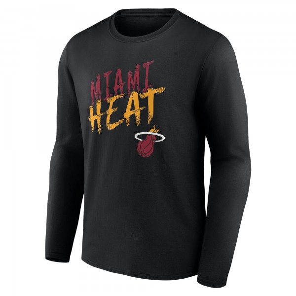 Miami Heat Black Hustle Custom Long Sleeve T-Shirt