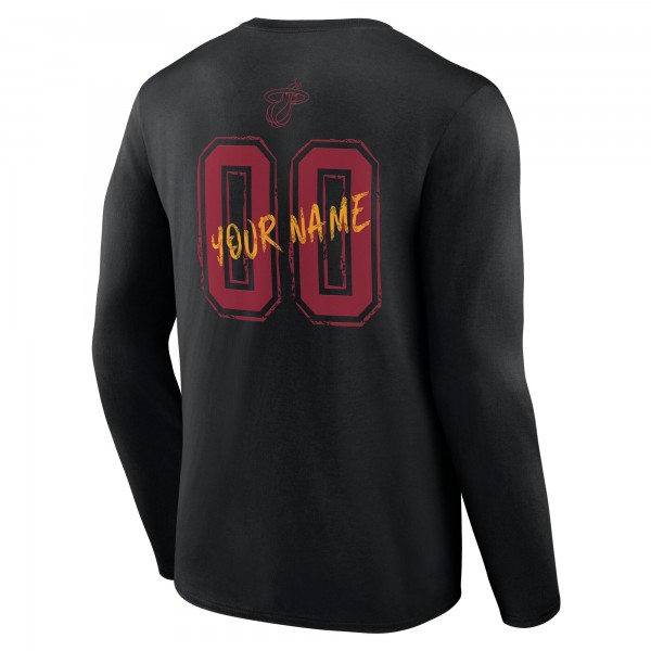 Miami Heat Black Hustle Custom Long Sleeve T-Shirt