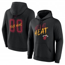 Miami Heat Black Hustle Custom Pullover Hoodie