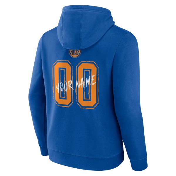 New York Knicks Blue Hustle Custom Pullover Hoodie
