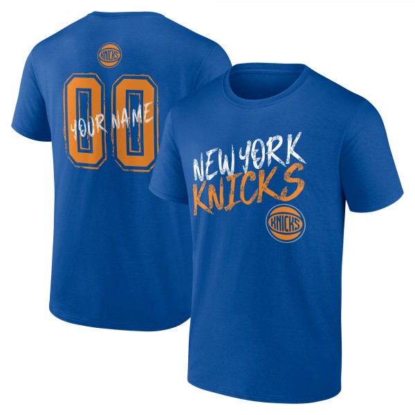 New York Knicks Blue Hustle Custom T-Shirt