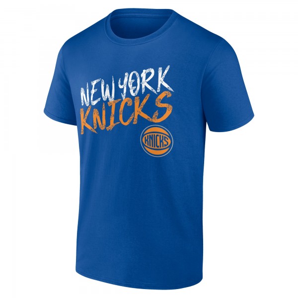 New York Knicks Blue Hustle Custom T-Shirt