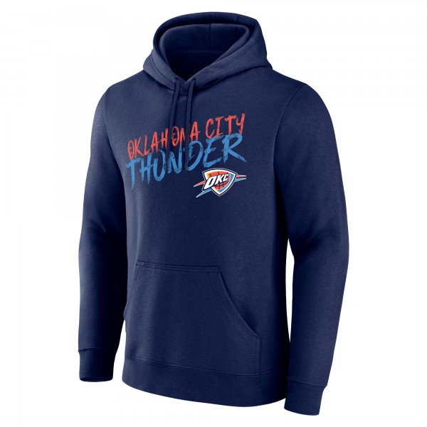 Толстовка Oklahoma City Thunder Navy Hustle Custom