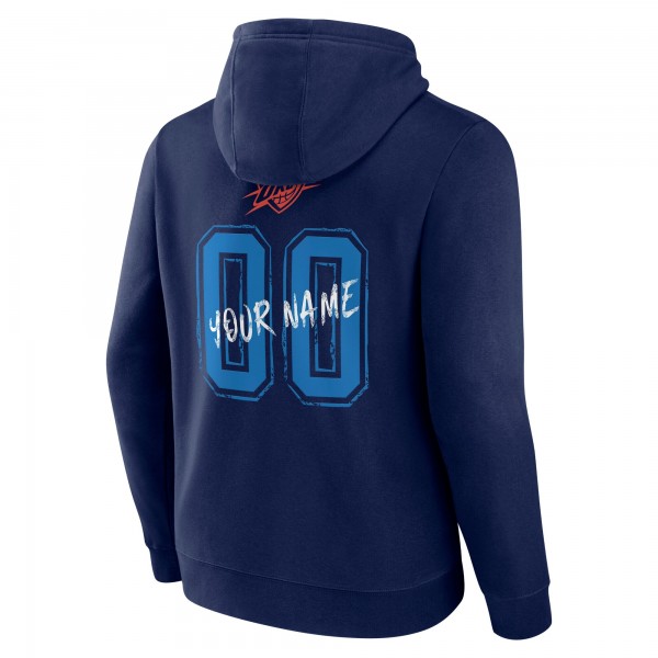 Толстовка Oklahoma City Thunder Navy Hustle Custom