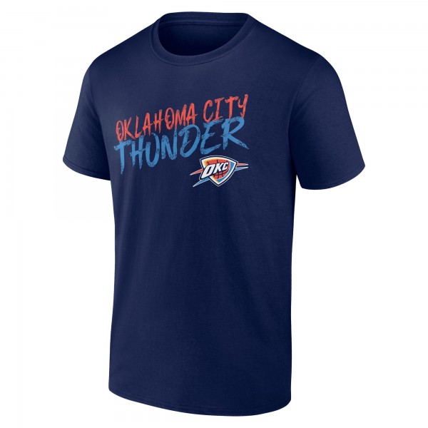 Футболка Oklahoma City Thunder Navy Hustle Custom