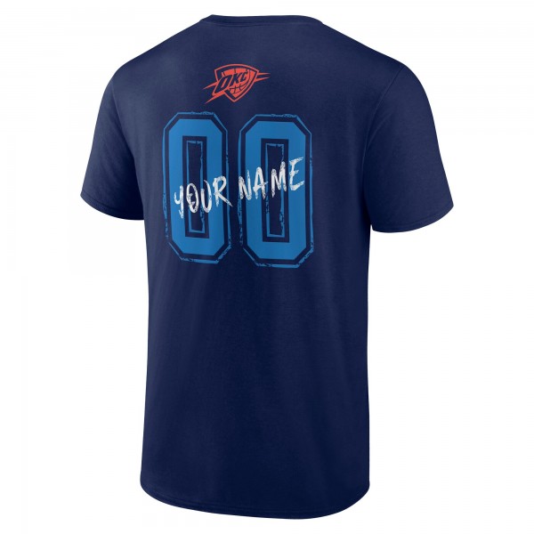 Футболка Oklahoma City Thunder Navy Hustle Custom