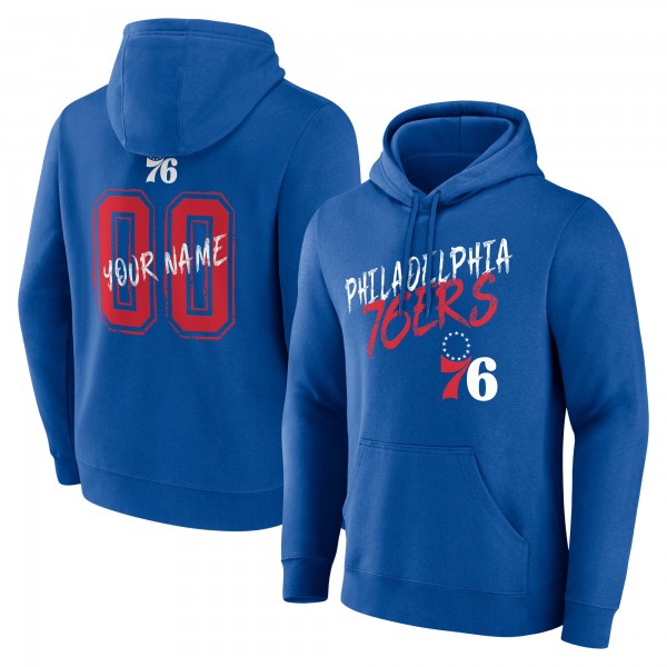 Philadelphia 76ers Royal Hustle Custom Pullover Hoodie