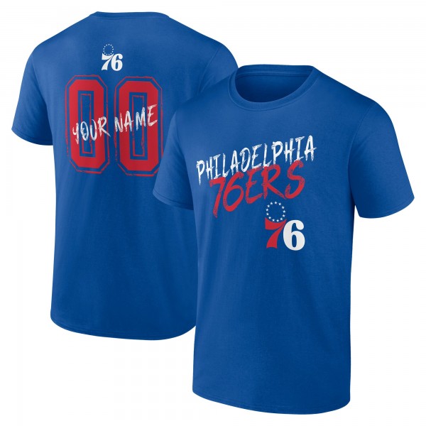Philadelphia 76ers Royal Hustle Custom T-Shirt
