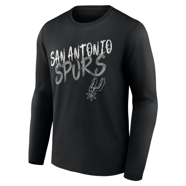 Именная футболка с длинным рукавом San Antonio Spurs Black Hustle
