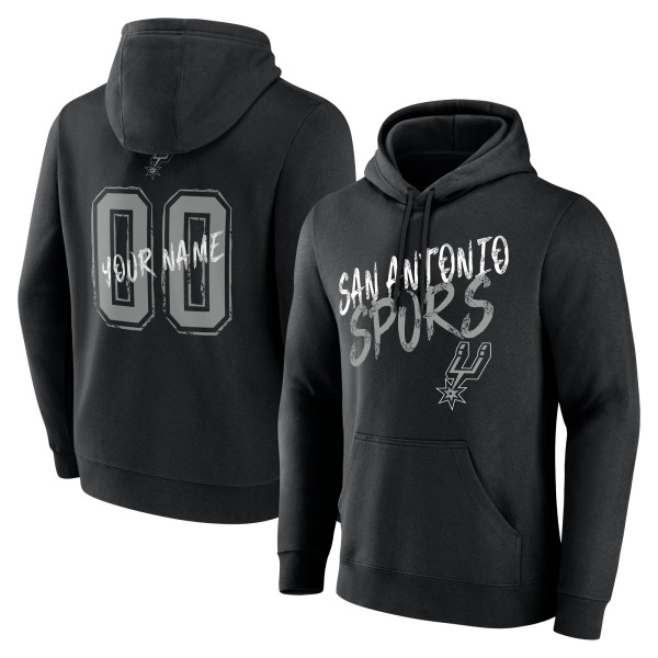 Именная толстовка San Antonio Spurs Black Hustle