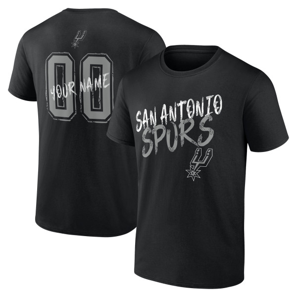 Именная футболка San Antonio Spurs Black Hustle