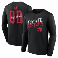 Toronto Raptors Black Hustle Custom Long Sleeve T-Shirt