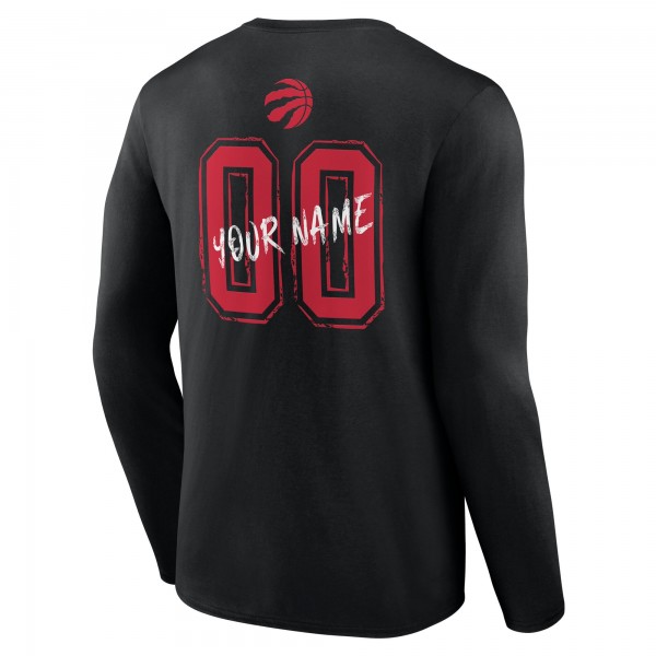 Toronto Raptors Black Hustle Custom Long Sleeve T-Shirt