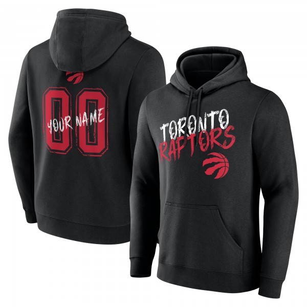 Toronto Raptors Black Hustle Custom Pullover Hoodie