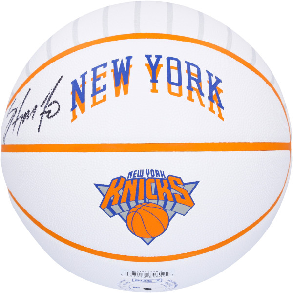 Мяч с автографом Carmelo Anthony New York Knicks Fanatics Authentic Wilson 2024-25 City Edition Collector