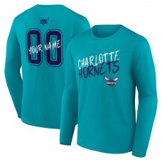 Charlotte Hornets Teal Hustle Custom Long Sleeve T-Shirt