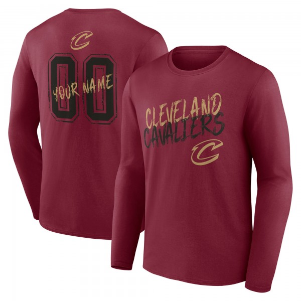 Cleveland Cavaliers Wine Hustle Custom Long Sleeve T-Shirt