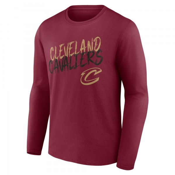 Cleveland Cavaliers Wine Hustle Custom Long Sleeve T-Shirt