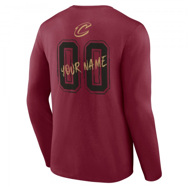 Cleveland Cavaliers Wine Hustle Custom Long Sleeve T-Shirt