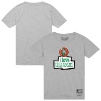 Boston Celtics Mitchell & Ness Heather Gray I Love This Team T-Shirt