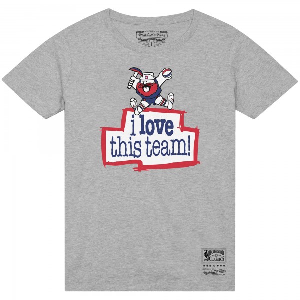 Denver Nuggets Mitchell & Ness Heather Gray I Love This Team T-Shirt