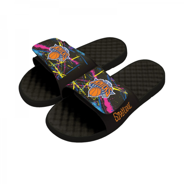 Unisex New York Knicks ISlide x Staycool Black Slide Sandals