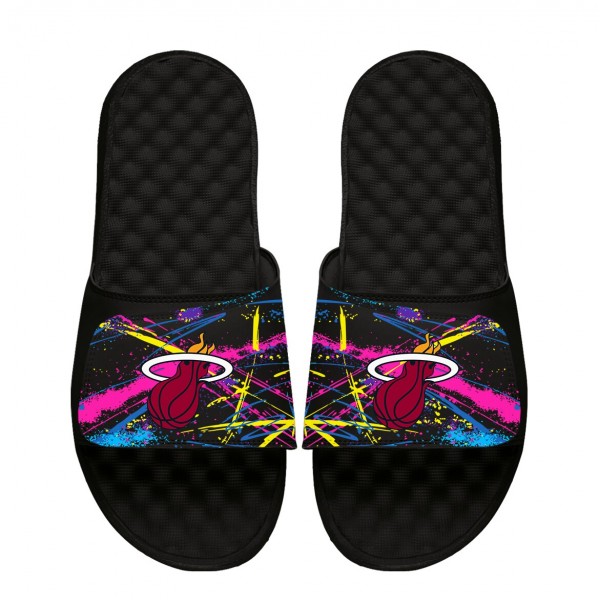 Unisex Miami Heat ISlide x Staycool Black Slide Sandals