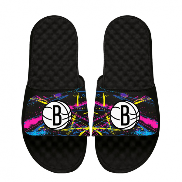 Шлепки Unisex Brooklyn Nets ISlide x Staycool Black