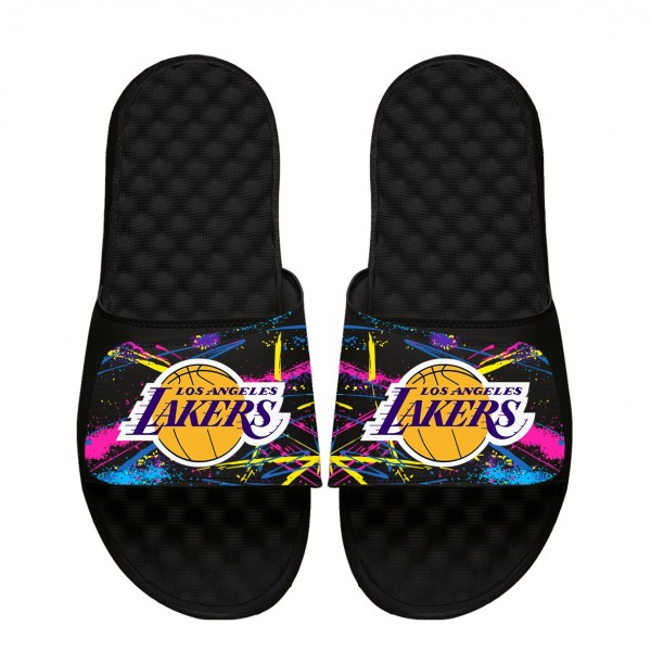 Unisex Los Angeles Lakers ISlide x Staycool Black Slide Sandals