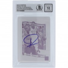 Giannis Antetokounmpo Milwaukee Bucks Autographed 2022-23 Donruss Production Line Magenta Printing Plate #7 #1/1 Beckett Fanatics Witnessed Authenticated 10 Card