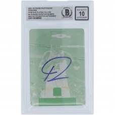 Giannis Antetokounmpo Milwaukee Bucks Autographed 2021-22 Panini Photogenic Yellow Printing Plate #4 #1/1 Beckett Fanatics Witnessed Authenticated 10 Card