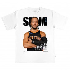 New York Knicks Jalen Brunson White SLAM Cover T-Shirt
