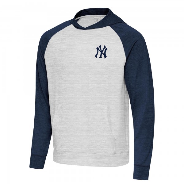 Толстовка New York Yankees Antigua Heather Navy/Gray Urgent