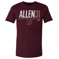 Cleveland Cavaliers Jarrett Allen 500 Level Wine Elite Player T-Shirt