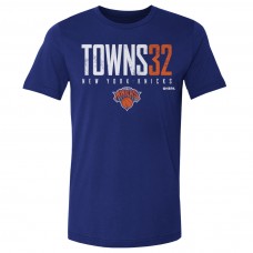 New York Knicks Karl-Anthony Towns 500 Level Blue Elite Player T-Shirt