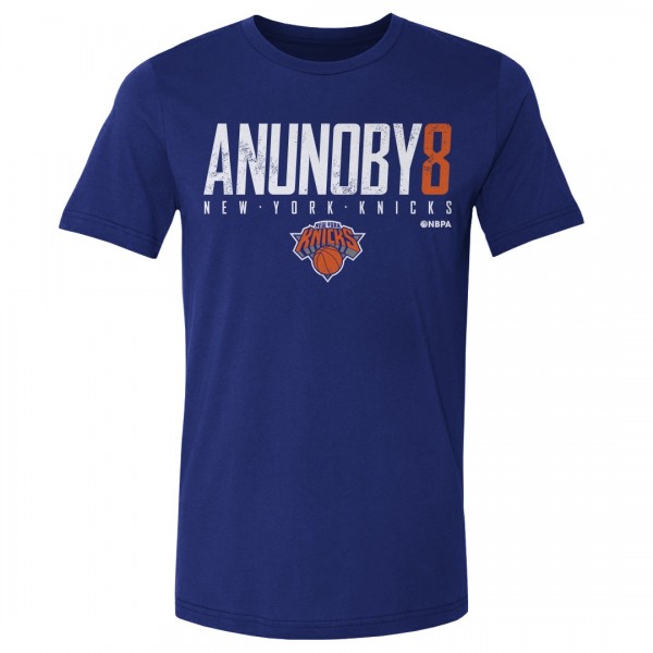 New York Knicks OG Anunoby 500 Level Blue Elite Player T-Shirt