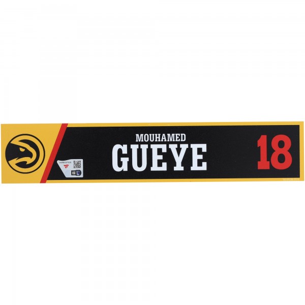 Mouhamed Gueye Atlanta Hawks Fanatics Authentic Player-Issued Black Nameplate from the 2024-25 NBA Season