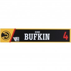 Kobe Bufkin Atlanta Hawks Fanatics Authentic Player-Issued Black Nameplate from the 2024-25 NBA Season