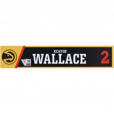 Keaton Wallace Atlanta Hawks Fanatics Authentic Player-Issued Black Nameplate from the 2024-25 NBA Season