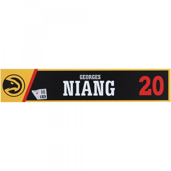 Georges Niang Atlanta Hawks Fanatics Authentic Player-Issued Black Nameplate from the 2024-25 NBA Season