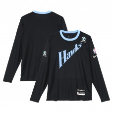 Футболка с длинным рукавом Zaccharie Risacher Atlanta Hawks Fanatics Authentic Player-Worn Black Nike City Edition from the 2024-25 NBA Season - Size LT