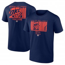 Именная Футболка Oklahoma City Thunder Navy 2025 NBA Finals Champions