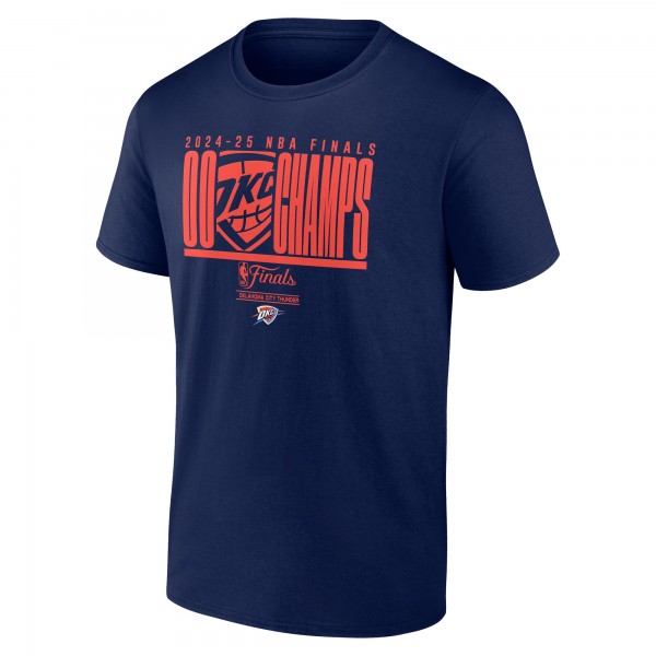 Именная Футболка Oklahoma City Thunder Navy 2025 NBA Finals Champions
