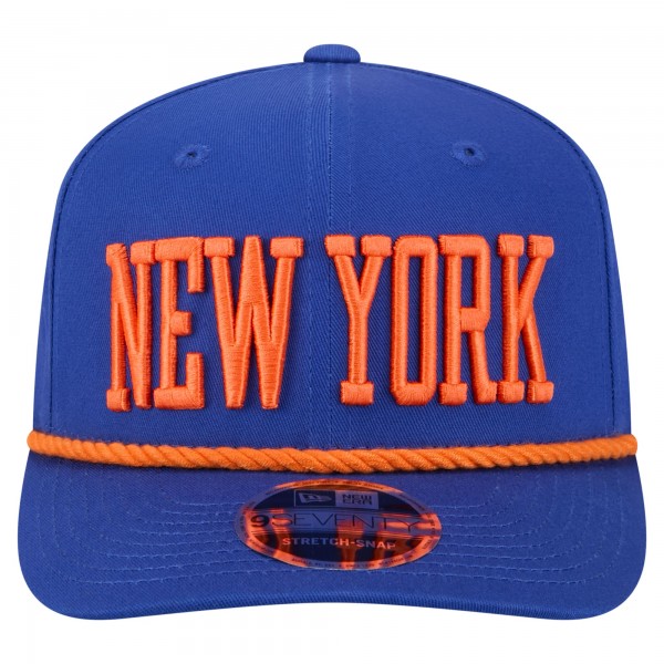 Бейсболка New York Knicks New Era Blue Wordmark Rope 9SEVENTY