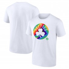 Boston Celtics White Team Logo Pride T-Shirt