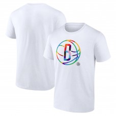Футболка Brooklyn Nets White Team Logo Pride